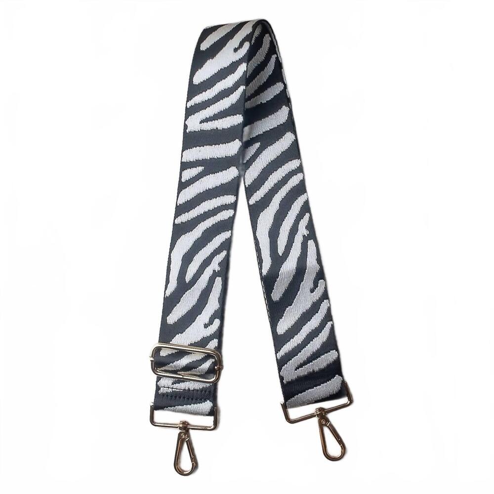 NEW LAUREN LANE women's tiger striped detachable adjustable crossbody purse bag